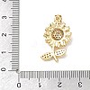 Brass Micro Pave Clear Cubic Zirconia Pendants X-KK-A303-07A-G-3