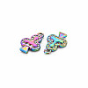 Rack Plating Rainbow Color Alloy Pendantsd PALLOY-S180-375-3