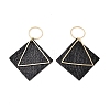 Brass with PU Leather Pendants FIND-Z048-08D-KCG-1