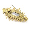 Rectangle Alloy Rhinestone Brooches for Backpack Clothes JEWB-P042-06AG-2