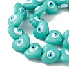 Evil Eye Resin Beads Strands RESI-F040-01H-3