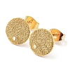 201 Stainless Steel Flat Round Stud Earring Findings STAS-K259-18C-G-1