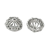 Brass Micro Pave Clear Cubic Zirconia Bead Caps KK-S350-09P-1