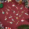 20Pcs 10 Styles Christmas Alloy Enamel Pendants Decorations PALLOY-FH00174-4