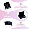 5Pcs Rhombus Textured Cardboard Jewelry Packing Boxes with Sponge Inside CBOX-TA0001-18C-4