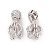 Eco-friendly Rack Plating Brass Micro Pave Cubic Zirconia Beads KK-F843-31P-1