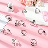 16Pcs 304 Stainless Steel Cuff Rings Components STAS-BBC0008-16-4