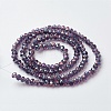 Electroplate Glass Beads Strands EGLA-F124-FR-B08-2