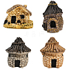 4Pcs 4 Colors Miniature Resin House Display Decorations DJEW-SP0001-17-1