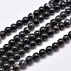 Natural Black Agate Bead Strands LS-G-G962-4mm-12-1