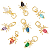 30Pcs Brass Micro Pave Cubic Zirconia Charms KK-BBC0015-20-1