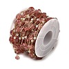 Handmade Natural Strawberry Quartz Nuggets Beaded Chains CHC-F020-04G-09-3