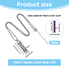 2Sets 2 Styles Hollow Perfume Bottle Pendant Necklaces NJEW-FI0001-64-2
