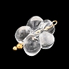 Transparent Acrylic & Stainless Steel Pendants TACR-G051-01G-01-2