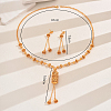 Alloy Geometric Vintage Fringe Necklace & Earrings Set for Women Banquet Engagement UF6584-3