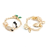 Rack Plating Alloy Enamel Pendants FIND-A040-04KCG-04-2