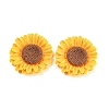 Opaque Resin Flower Cabochons RESI-H151-05B-1