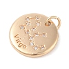 Brass with Clear Cubic Zirconia Pendants LS-KK-N256-24F-G-2