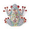 Gunmetal Zinc Alloy Rhinestone Brooches JEWB-Z036-02G-1