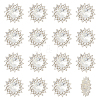 16Pcs Alloy Rhinestone Shank Buttons BUTT-MA0001-07-1
