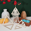BENECREAT 2 Sets Triangle Wood Hoop Rings Macrame for DIY Craft Making DIY-BC0009-97-5