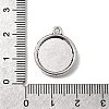 Tibetan Style Alloy Flat Round Pendant Cabochon Settings TIBEP-M022-48AS-3