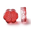 Transparent Spray Painted Glass Beads GLAA-I050-02-3