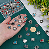 60Pcs 10 Styles Bohemian Opaque Resin Cabochons & Shank Buttons Sets DIY-PH0036-14-3