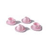 Plastic Tea Cup & Plate Miniature Ornaments PW-WG58236-04-1