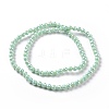 Electroplate Opaque Solid Color Glass Beads Strands GLAA-E036-10D-3