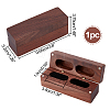 2-Slot Rectangle Black Peach Wood Couple Ring Box OBOX-WH0017-01C-2