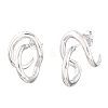 Irregular 304 Stainless Steel Stud Earrings SA-CBABBA6-02P-4