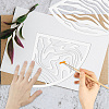 Acrylic Tie Dye Stencils Reusable Art Painting Template DIY-WH0429-001-4