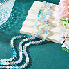 3Strands Electroplate Glass Beads Strands EGLA-TA0013-55-6