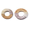 Handmade Reed Cane/Rattan Woven Linking Rings WOVE-S119-16A-3