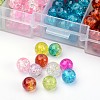 Spray Painted Transparent Crackle Glass Beads Strands CCG-X0005-6mm-B-2