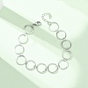 304 Stainless Steel Ring Link Chain Bracelets BJEW-P373-02D-P-2