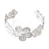25MM 304 Stainless Steel Hollow Flower Cuff Bangles for Women SA-CBAB767-30P-4
