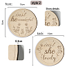 2Pcs 2 Style Double-face Printed Wooden Baby Photo Props DJEW-WH0601-002-3