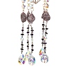 Rough Raw Natural Amethyst Wind Chime HJEW-P015-08-3