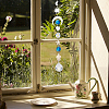 3Pcs Glass Round & Octagonal Beads Hanging Suncatchers HJEW-CN0001-40-5