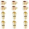 12Pcs 2 Style Brass Charms KK-DC0002-41-1