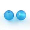 Transparent Frosted Glass Beads X-FGLA-R001-4mm-M-2