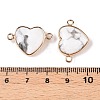 Natural Howlite Love Heart Pendants G-T138-205F-G-3