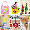 7Pcs 7 Colors Non-woven Felt Fabric DIY-CP0012-69A-4