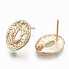Brass Stud Earring Findings KK-S348-357-2