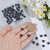 1 Strand Electroplated Synthetic Non-Magnetic Hematite Beads Strands G-PA0002-42B-3