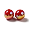 UV Plating Rainbow Iridescent Acrylic Beads PACR-D070-01J-2