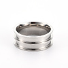 201 Stainless Steel Ring Core Blank for Inlay Jewelry Making RJEW-ZX002-05-7-1