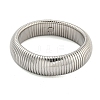 Non-Tarnish 304 Stainless Steel Spring Bangles for Women Men BJEW-U003-02G-P-2